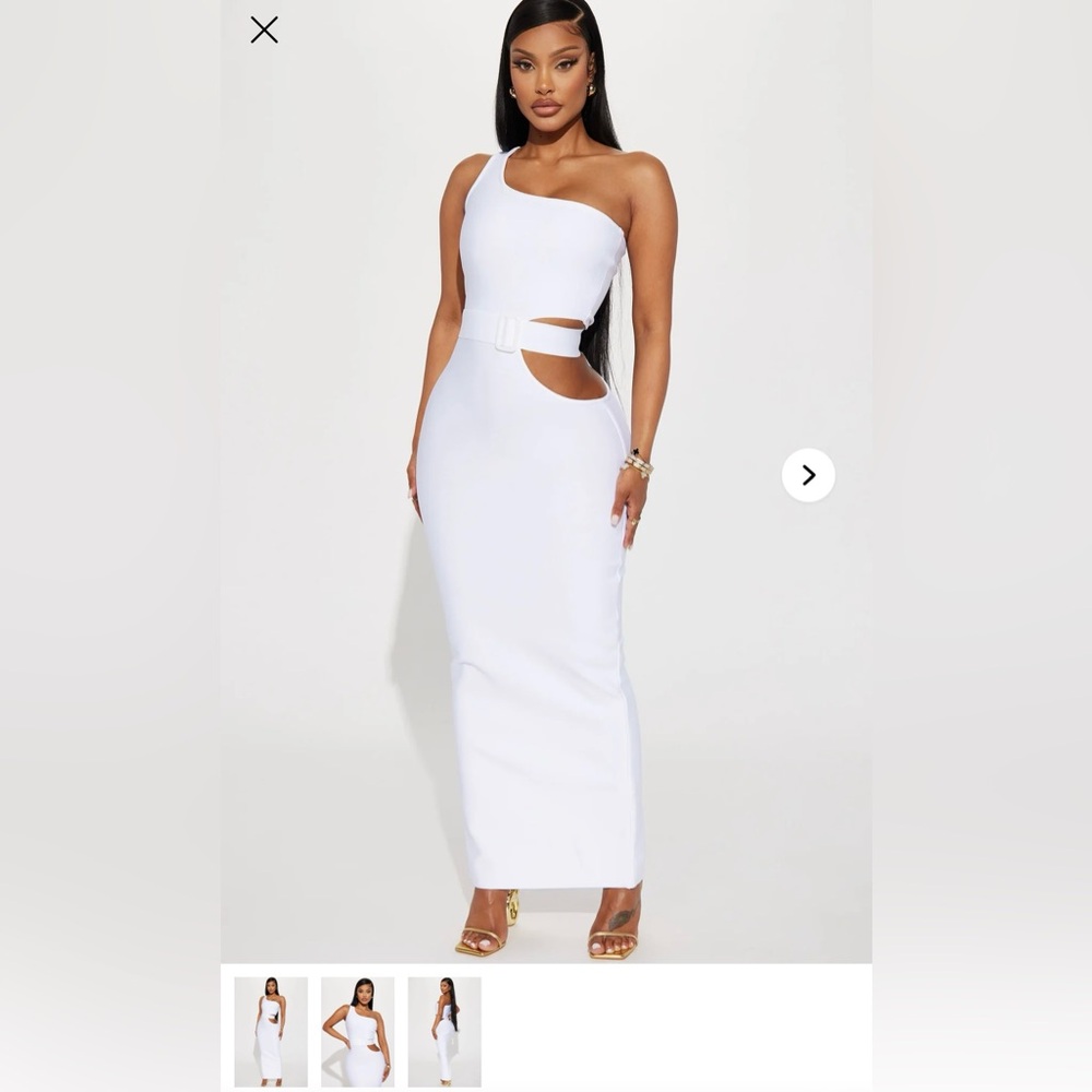 Agnes Bandage Maxi Dress - White
